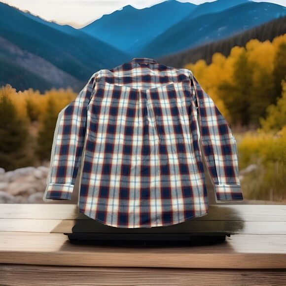 Roper Western Shirt‎ Mens Size M Button Down Plaid Cowboy Rodeo Pockets - Picture 3 of 7